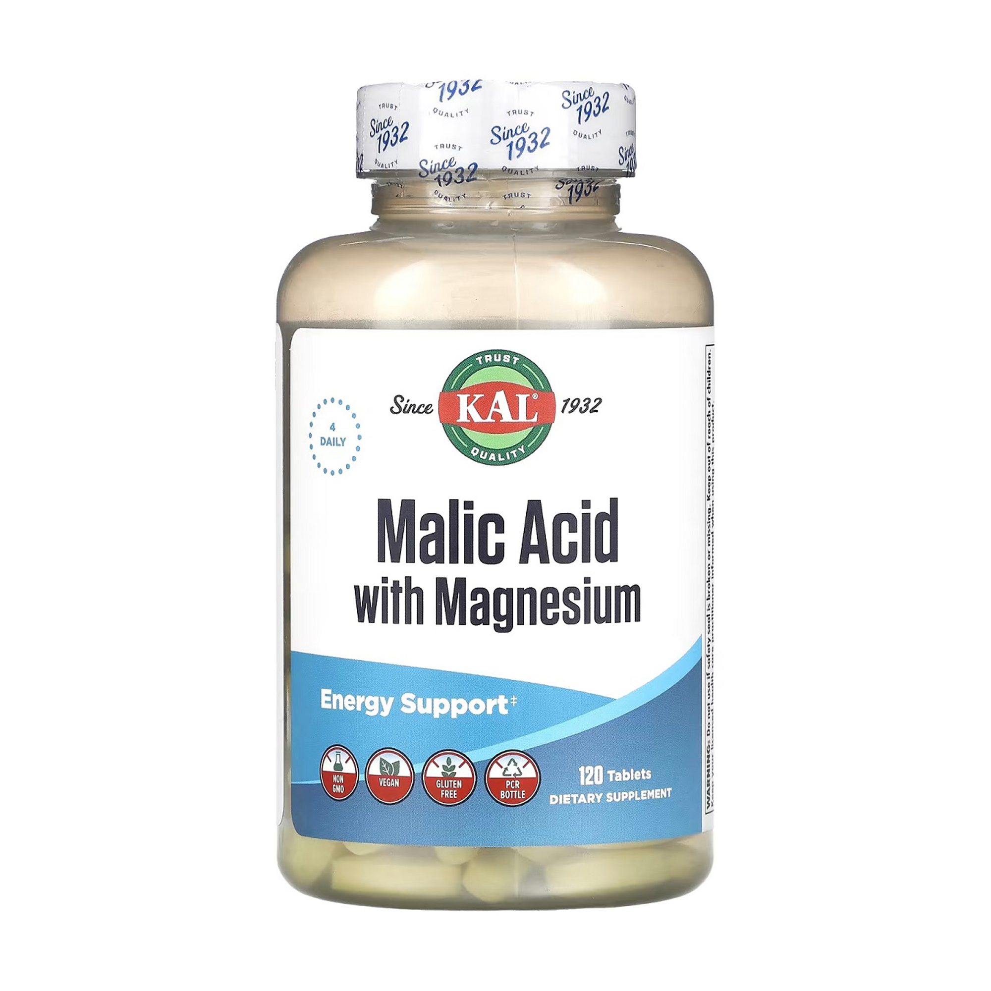 

Яблучна кислота з магнієм KAL Malic Acid with Magnesium, 120 таблеток