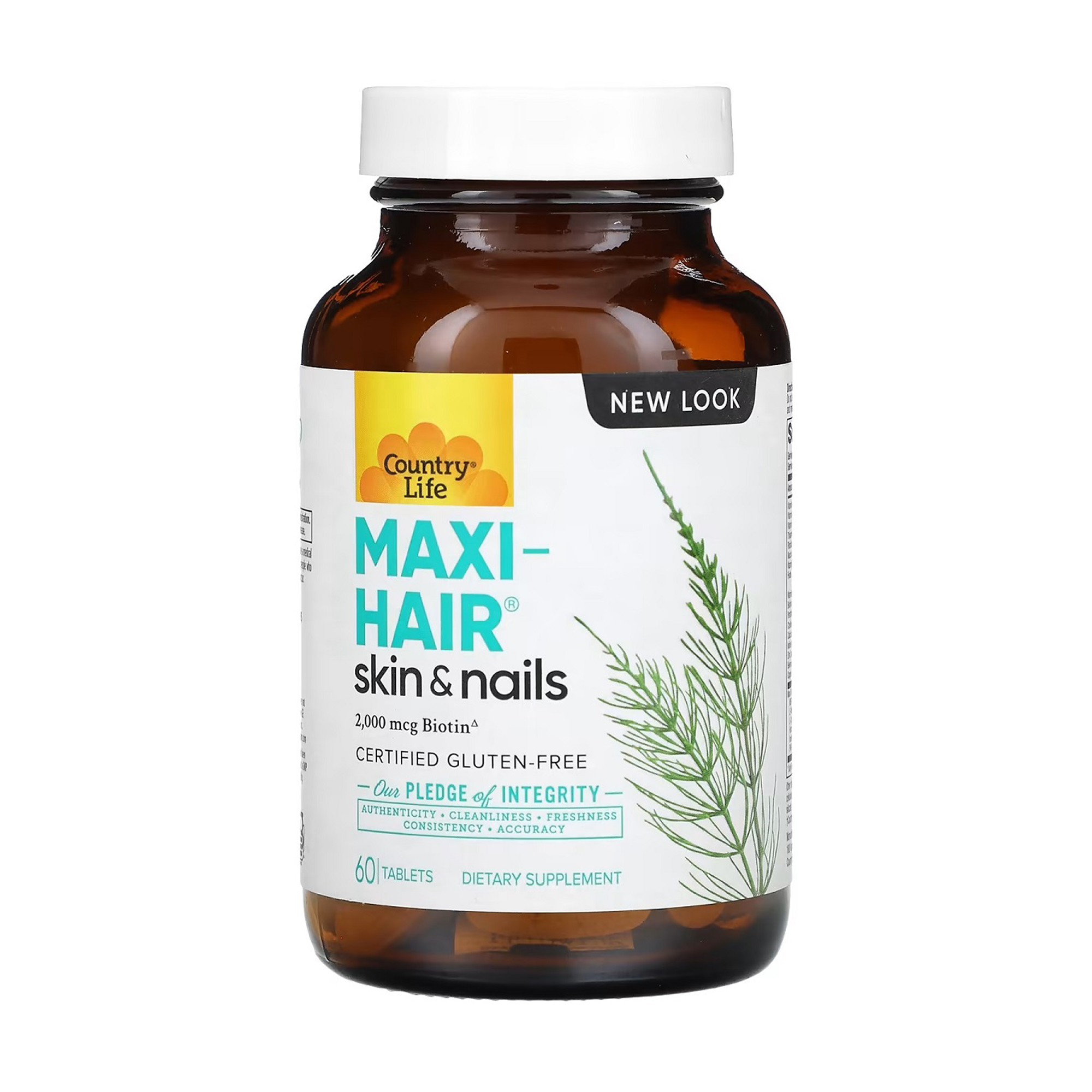 

Комплекс для зростання та зміцнення волосся Country Life Maxi-Hair, 60 таблеток