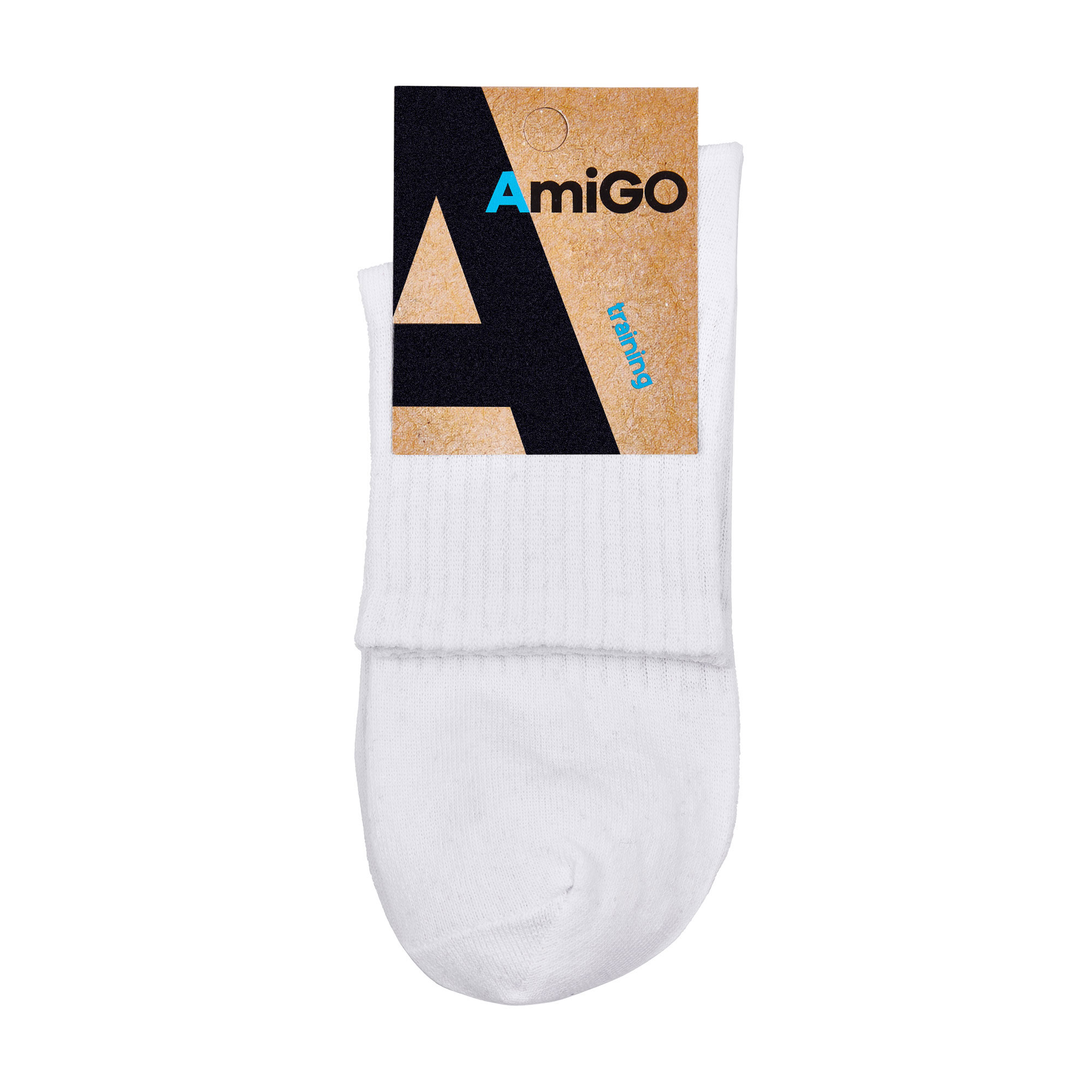 

Шкарпетки чоловічі AmiGO середні, спорт, білі, розмір 27