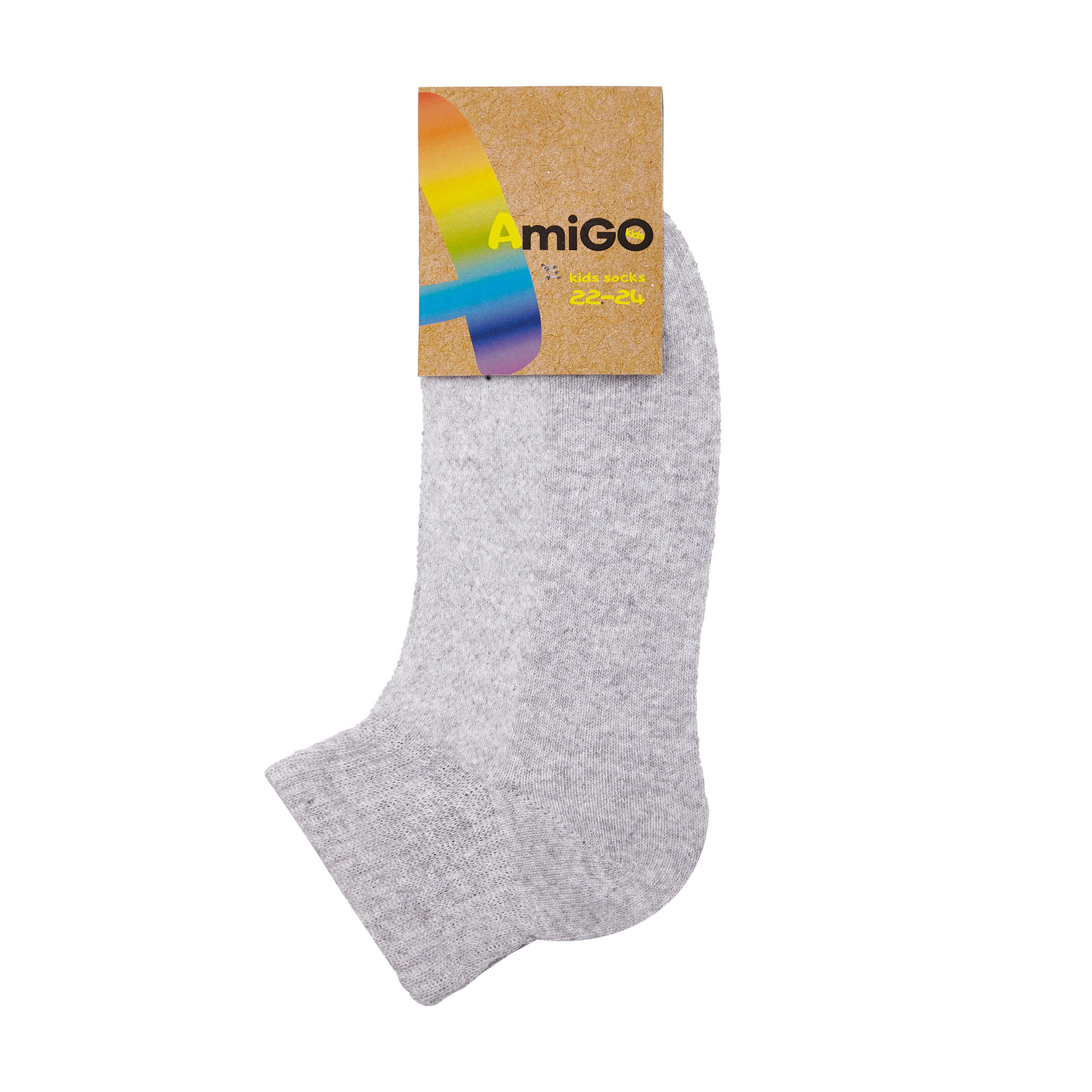 

Шкарпетки дитячі AmiGO SD2020-14 середні, сітка, сірий меланж, розмір 22-24