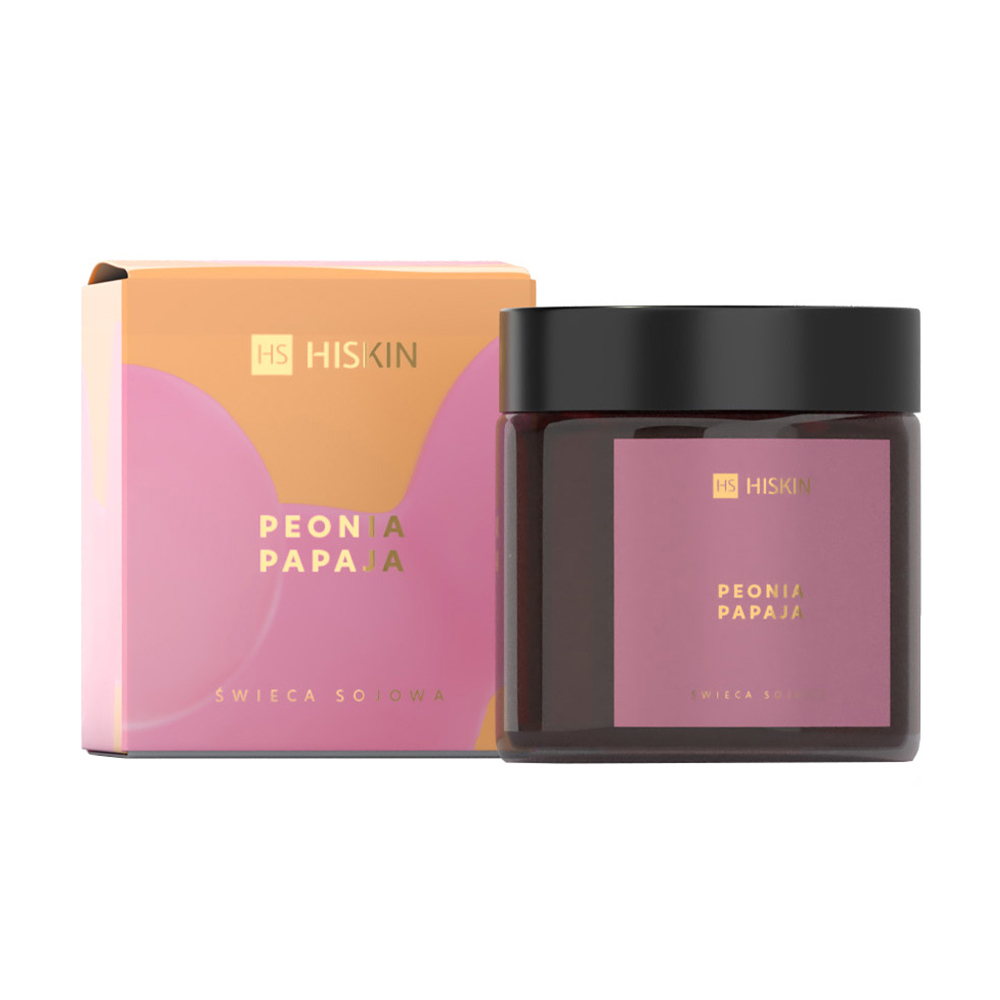 

Аромасвічка у склянці HiSkin Півонія та папайя, 100 мл