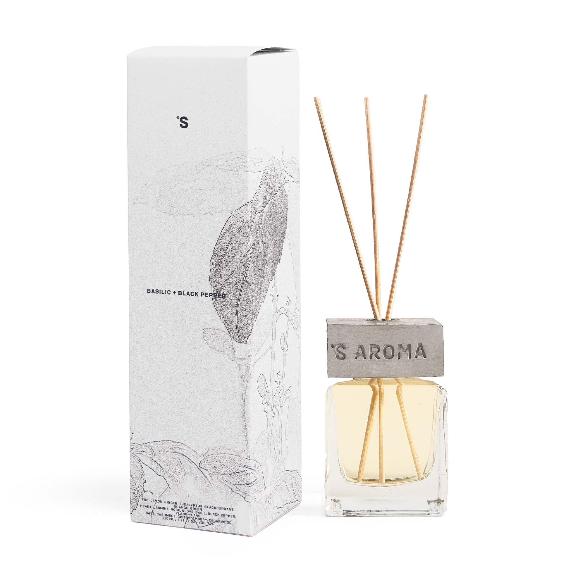 

Аромадифузор для дому Sister's Aroma Basilic + Black Paper, 110 мл