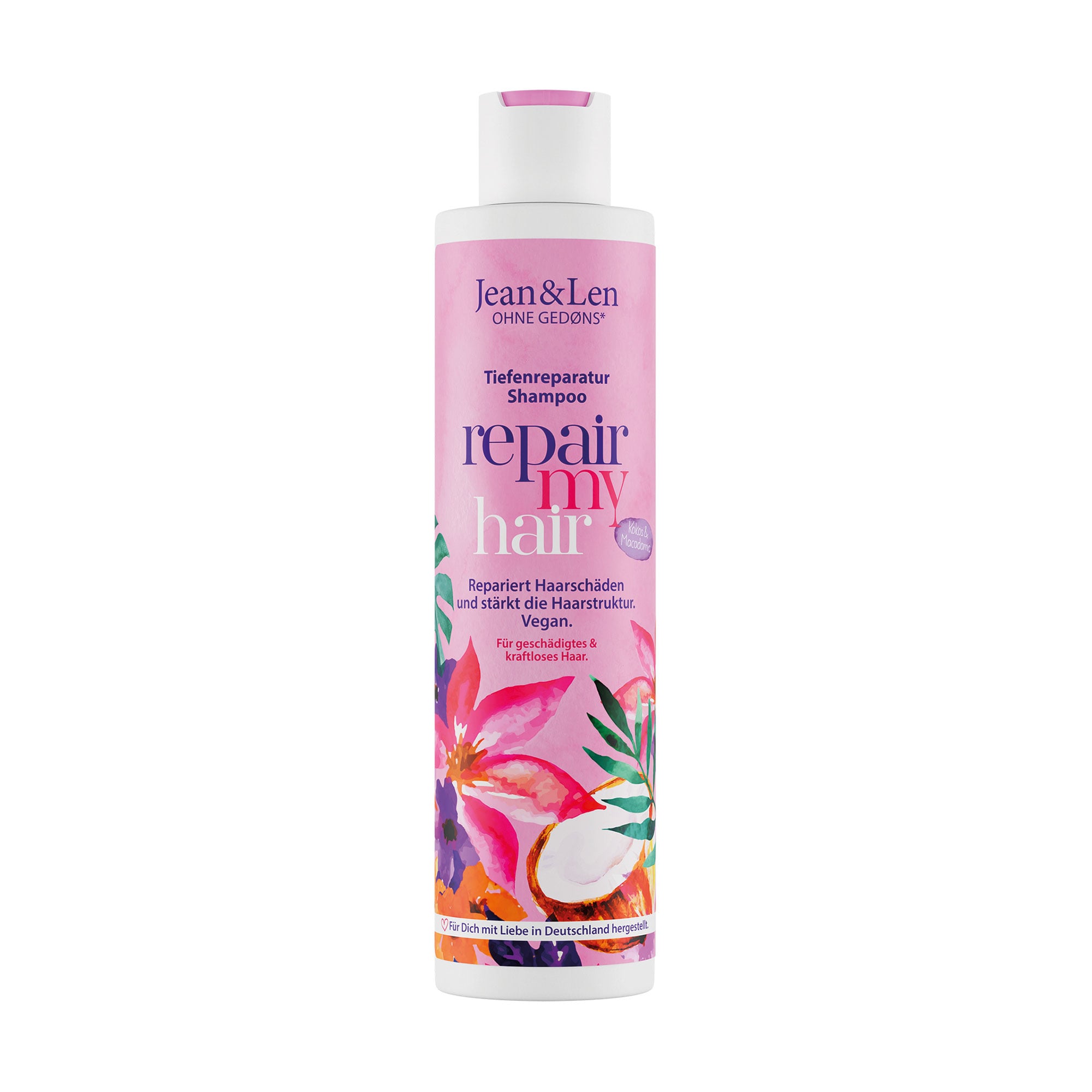 

Уцінка! Відновлювальний шампунь для волосся Jean & Len Shampoo Кокосова олія та макадамія, 300 мл