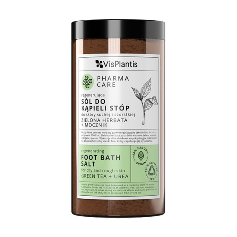 

Регенерувальна сольова ванночка для ніг Pharma Care Foot Bath Salt Зелений чай та мочевина, 560 г