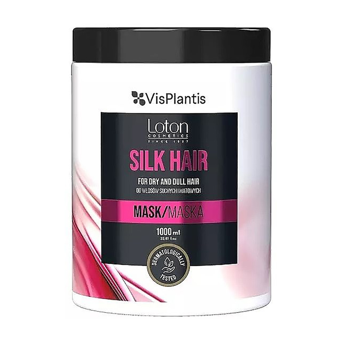 

Маска Loton Cosmetics Silk Hair Mask для сухого та тьмяного волосся, з екстрактом шовку, 1 л