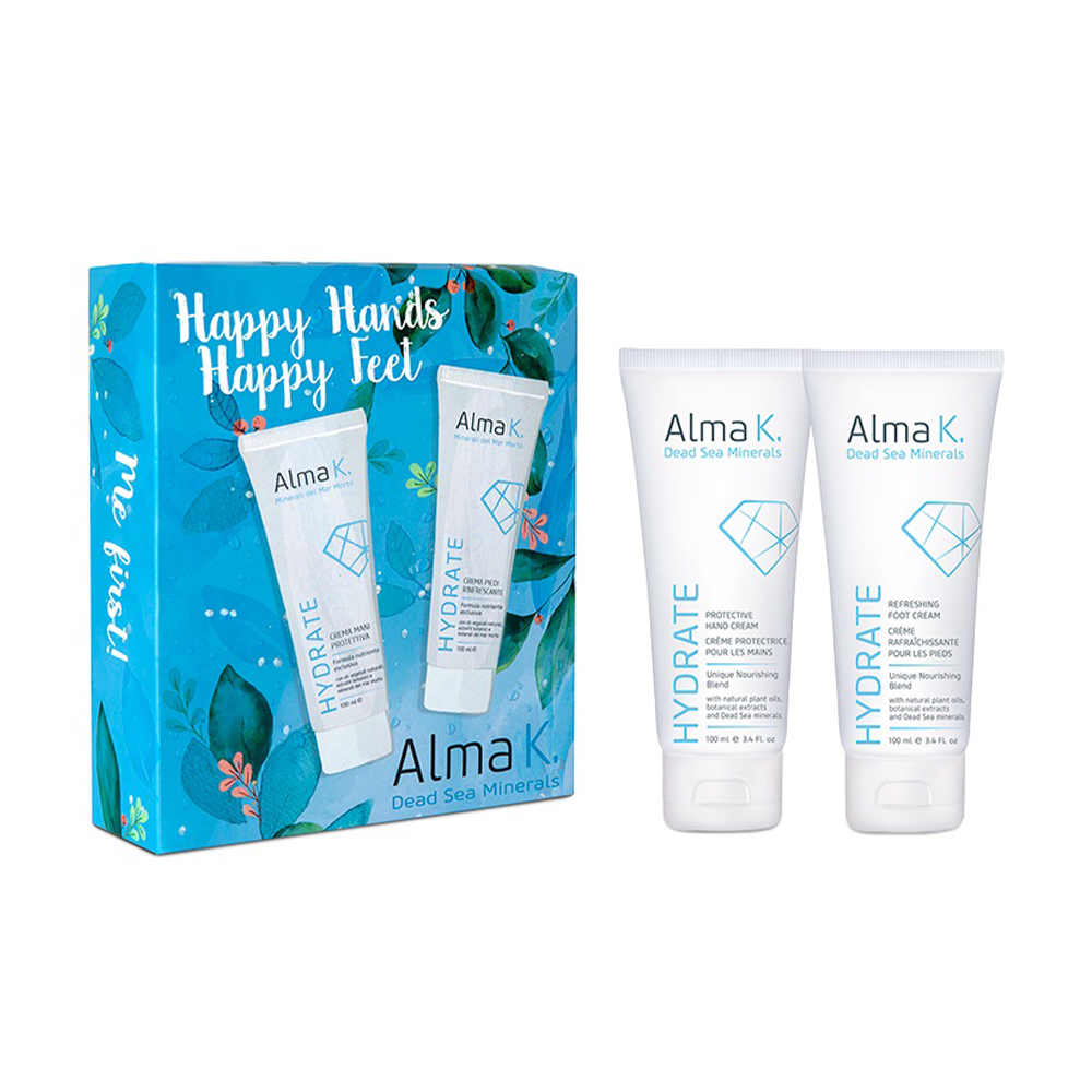 

Уцінка! Набір по догдяду за руками та ступнями Alma K. Happy Hands Happy Feet Kit (крем для рук, 100 мл + крем для ніг, 100 мл)