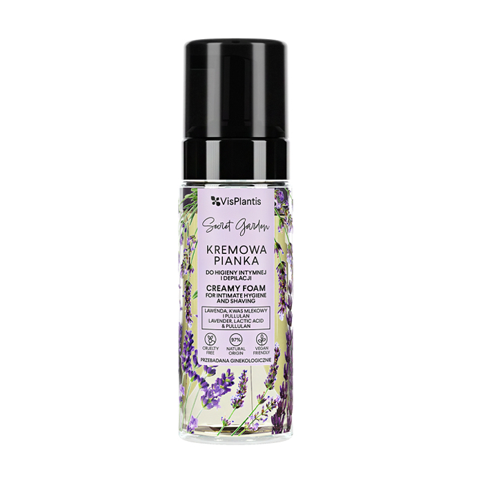 

Пінка для інтимної гігієни та гоління Vis Plantis Secret Garden Creamy Foam з лавандою та молочною кислотою, 170 мл