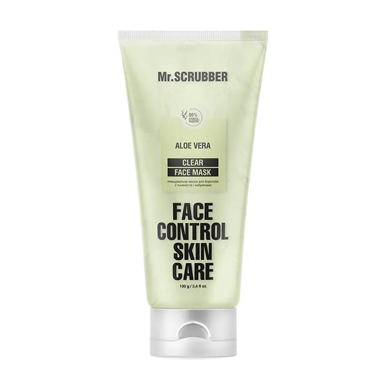 

Уцінка! Очищувальна маска Mr.Scrubber Face Control Skin Care Clear Aloe Vera для боротьби з тьмяністю та набряками обличчя, 100 г
