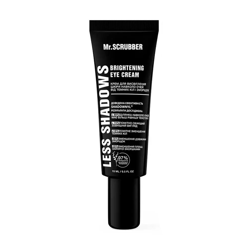 

Уцінка! Крем для висвітлення шкіри навколо очей Mr.Scrubber Less Shadows Brightening Eye Cream від темних кіл та зморщок, 15 мл