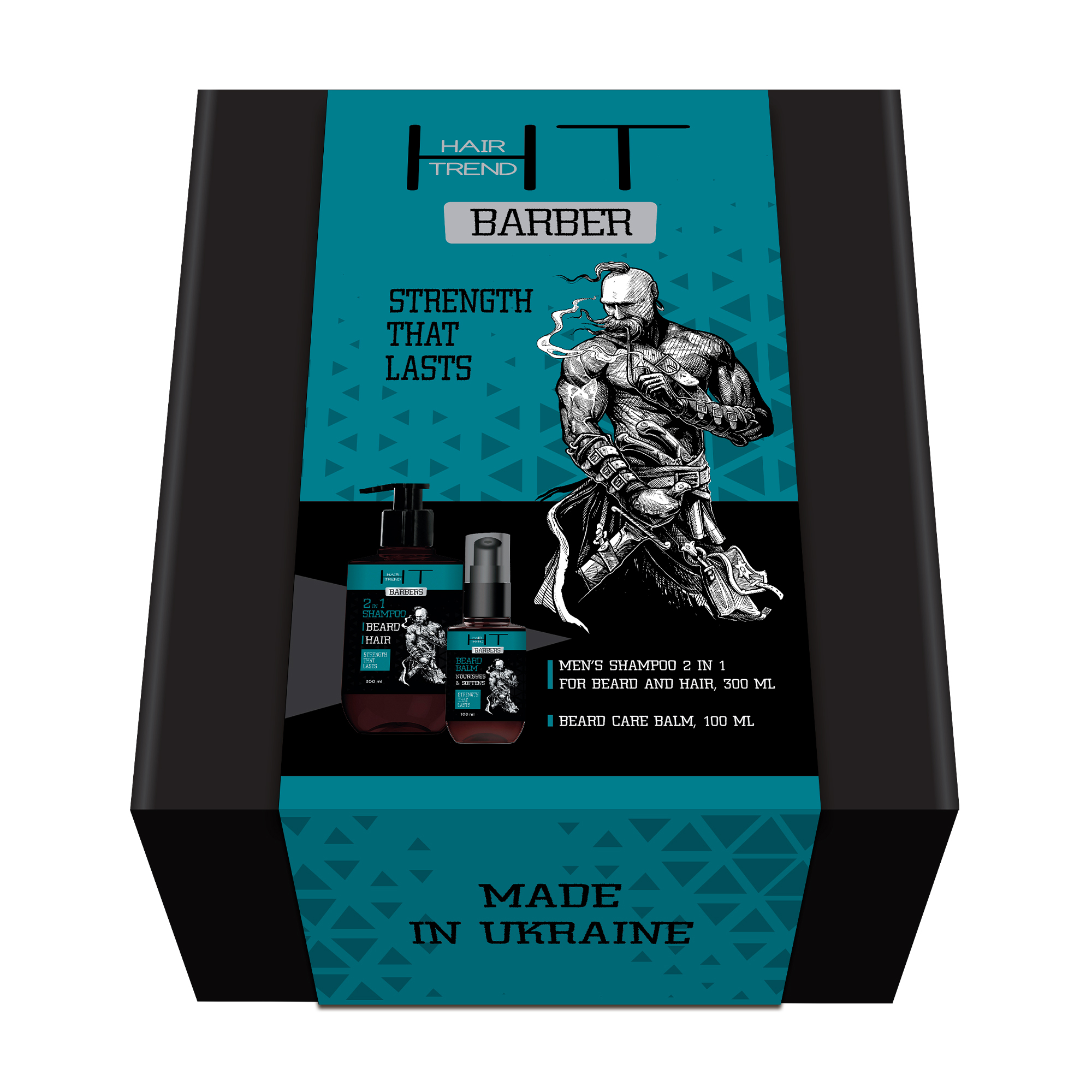 

Уцінка! Набір по догляду за бородою Hair Trend Barber Strength That Lasts (шампунь, 300 мл + бальзам, 100 мл)