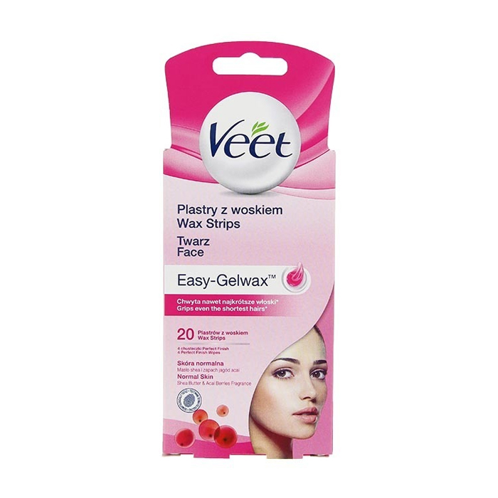 

Воскові смужки для депіляції Veet Professional для нормальної шкіри обличчя, 20 шт