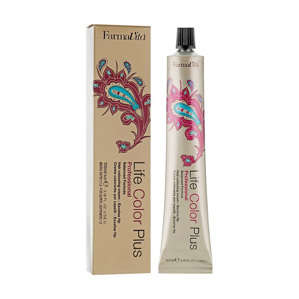 

Перманентна крем-фарба для волосся FarmaVita Life Color Plus Hair Colouring Cream 6.31 Темний блондин золотисто-попелястий, 100 мл