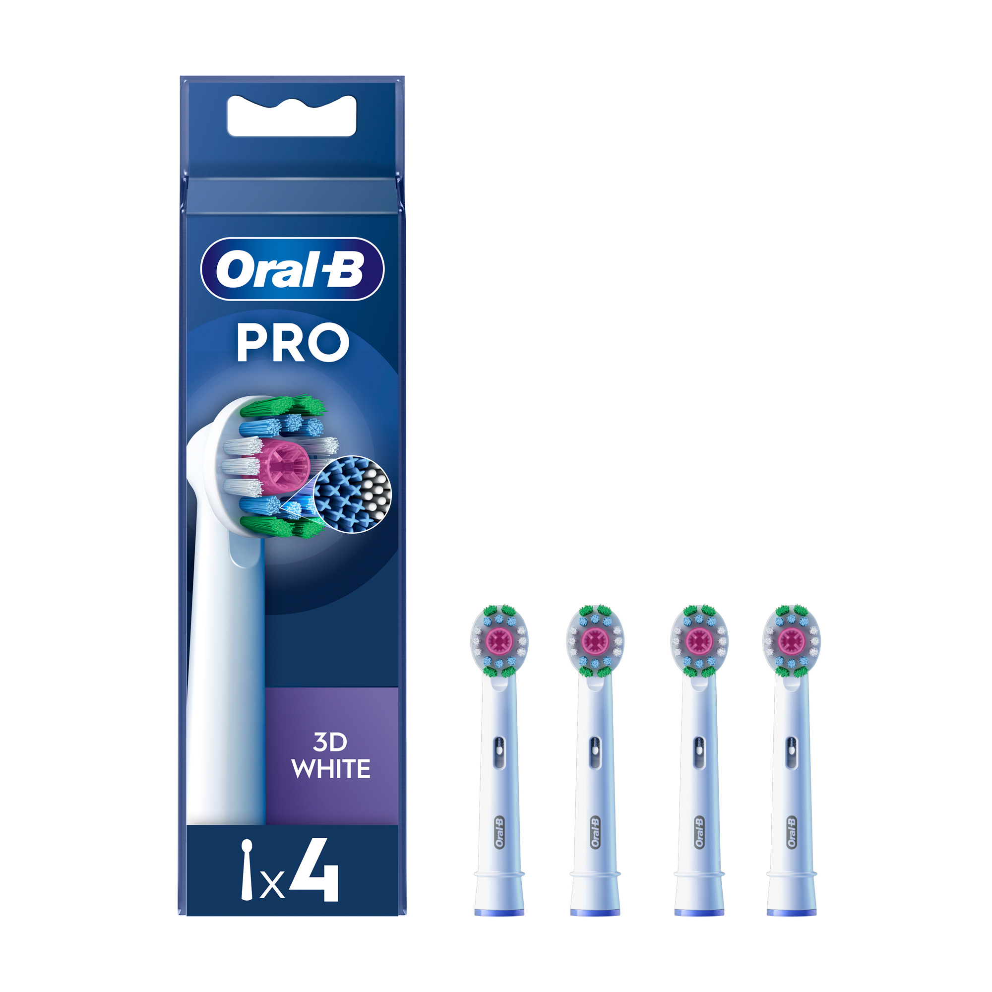 

Уцінка! Насадки для електричної зубної щітки Oral-B Pro 3D White, 4 шт