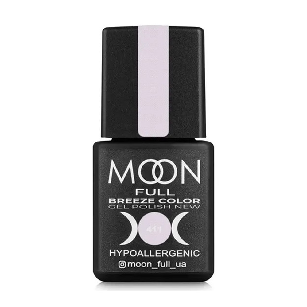 

Гель-лак для нігтів Moon Full Breeze Color Gel Рolish 411 Ніжно-бузковий, 8 мл