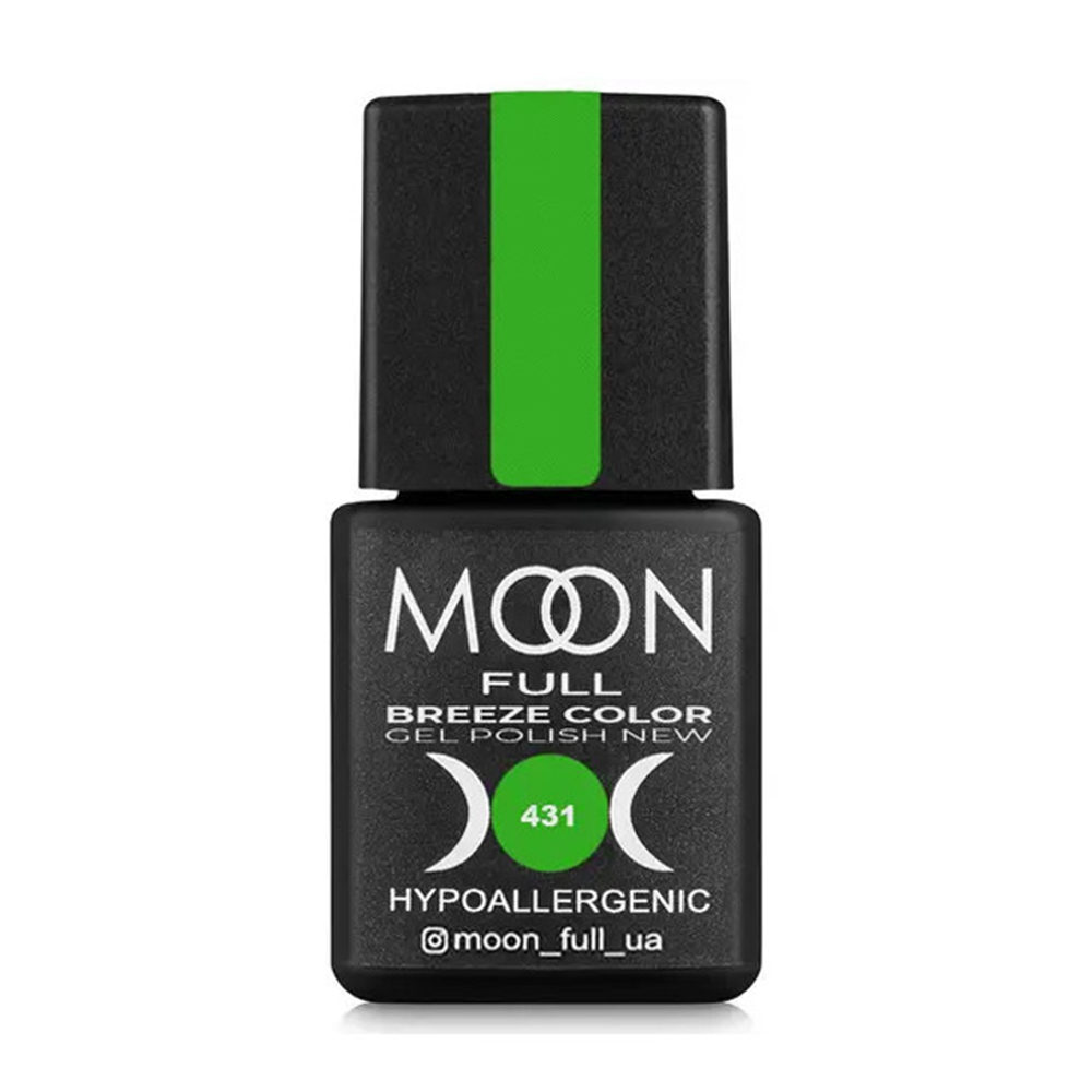 

Уцінка! Гель-лак для нігтів Moon Full Breeze Color Gel Рolish 431 Насичений салатовий, 8 мл