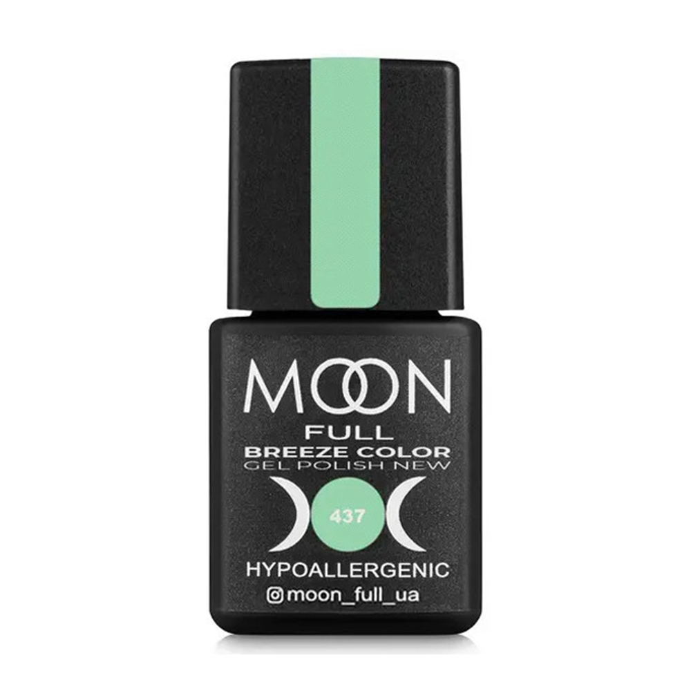 

Уцінка! Гель-лак для нігтів Moon Full Breeze Color Gel Рolish 437 Світло-зелений, 8 мл