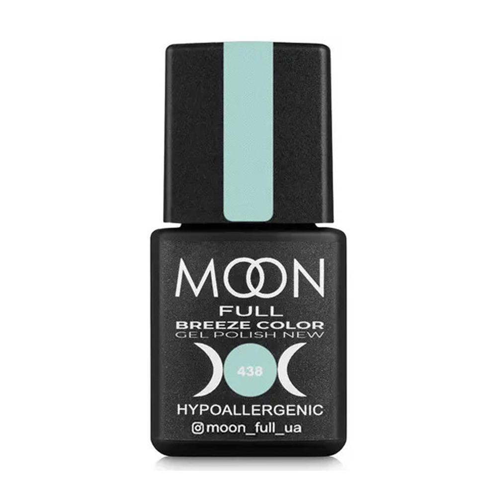 

Уцінка! Гель-лак для нігтів Moon Full Breeze Color Gel Рolish 438 Небесна бірюза, 8 мл