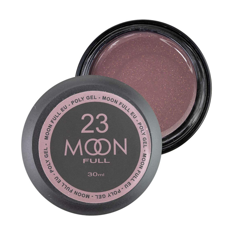 

Полігель для нарощування нігтів Moon Full Poly Gel 23 Бежево-рожевий із шиммером, 30 мл