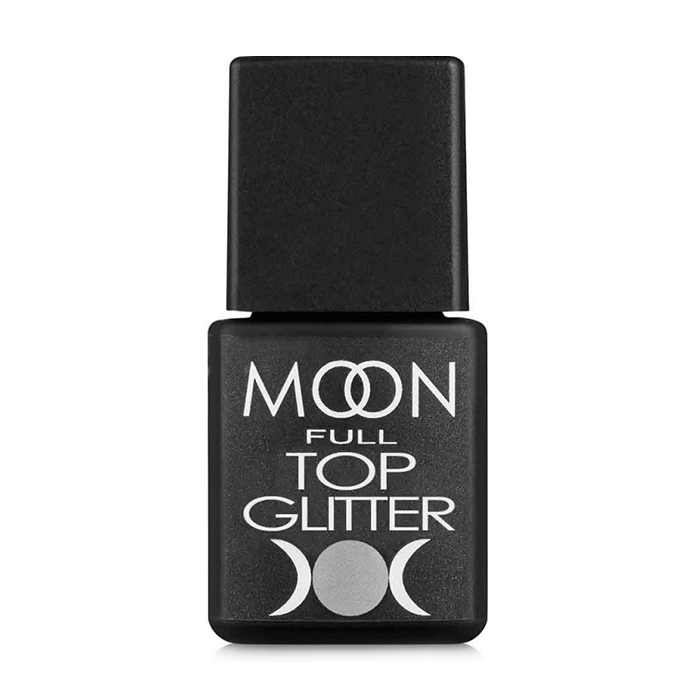 

Уцінка! Топ для гель-лаку Moon Full Top Glitter 05 Violet, 8 мл