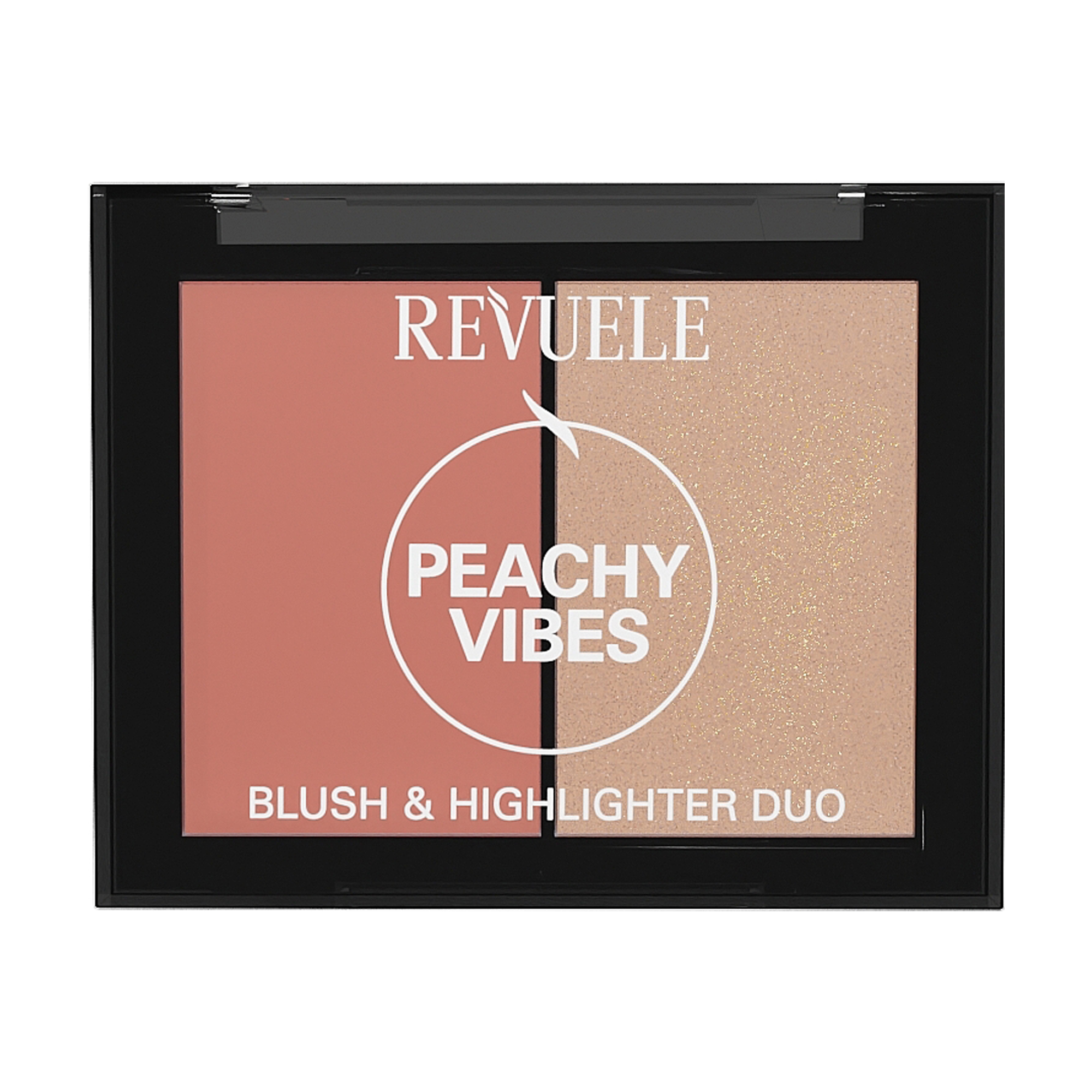 

Палетка рум'ян та хайлайтера Revuele Blush & Highlighter Duo Персиковий настрій, 8 г