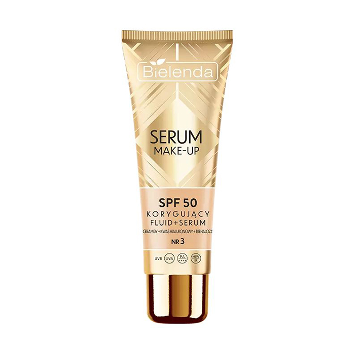 

Уцінка! Коригувальний флюїд-сироватка Bielenda Serum Make-Up SPF 50 для всіх типів шкіри обличчя, 3, 30 г
