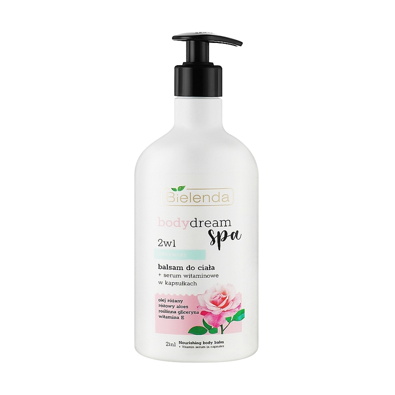 

Живильний бальзам для тіла + вітамінна сироватка 2 в 1 Bielenda Body Dream Spa Nourishing Body Balm, 350 мл