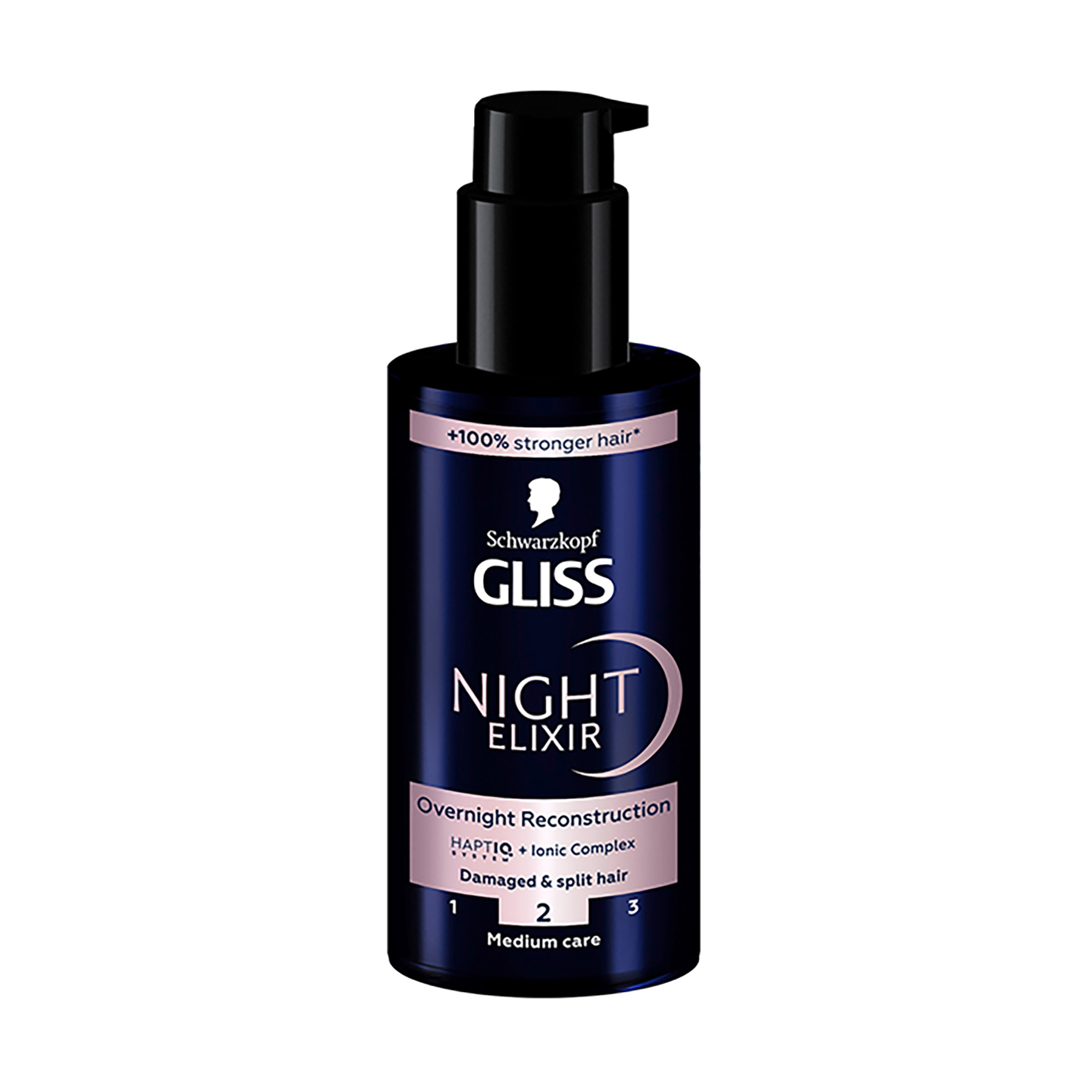 

Незмивний нічний еліксир Gliss Night Elixir Overnight Reconstruction для пошкодженого волосся та посічених кінчиків, 100 мл
