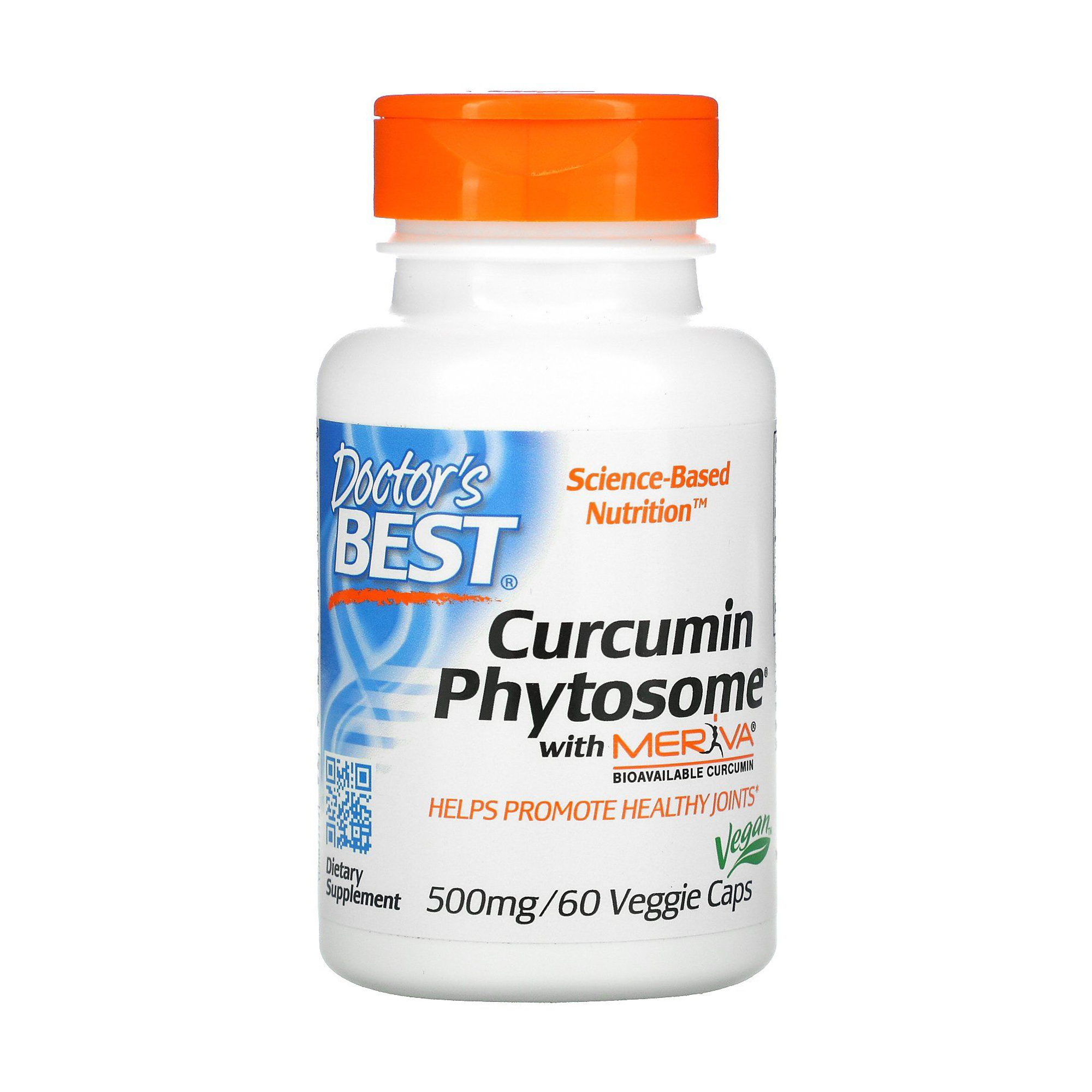 

Куркумін Doctor's Best Curcumin Phytosome with Meriva 500 мг, 60 веганських капсул