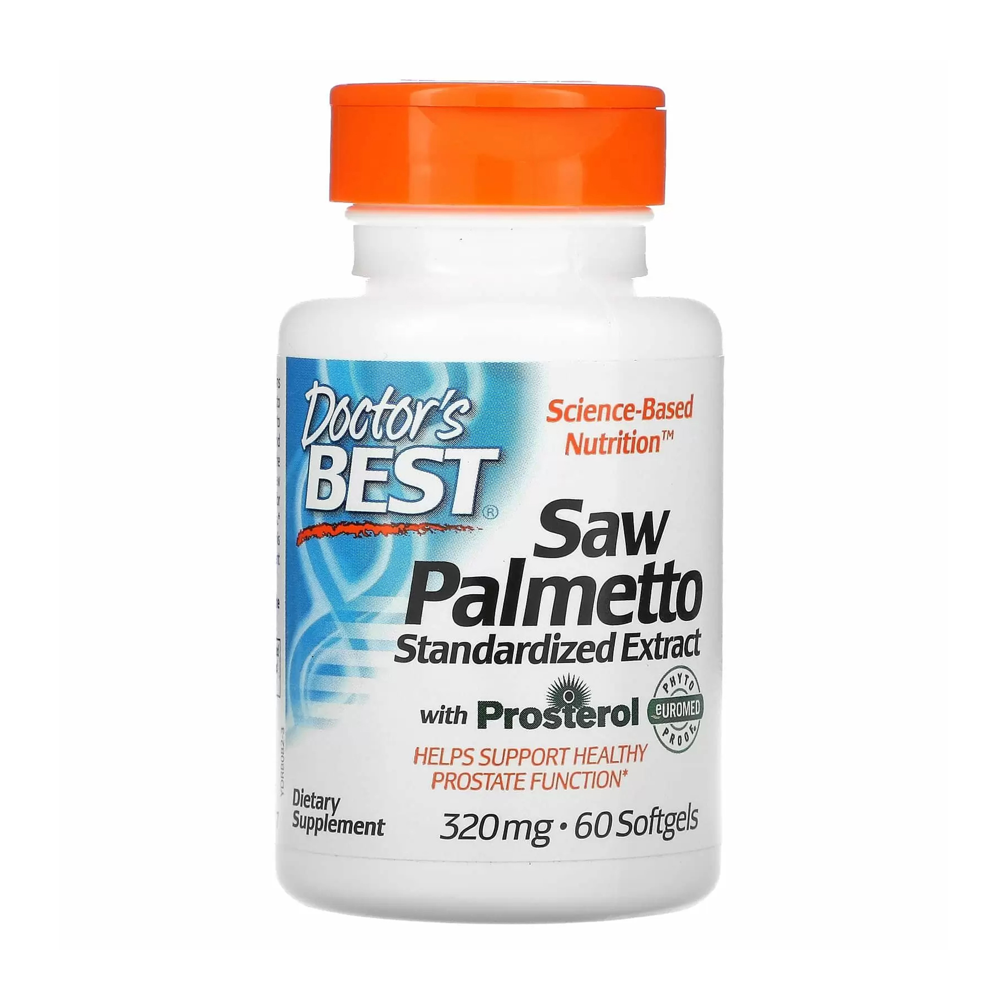 

Уцінка! Со Пальметто стандартизований екстракт Doctor's Best Saw Palmetto Standardized Extract 320 мг, 60 гелевих капсул