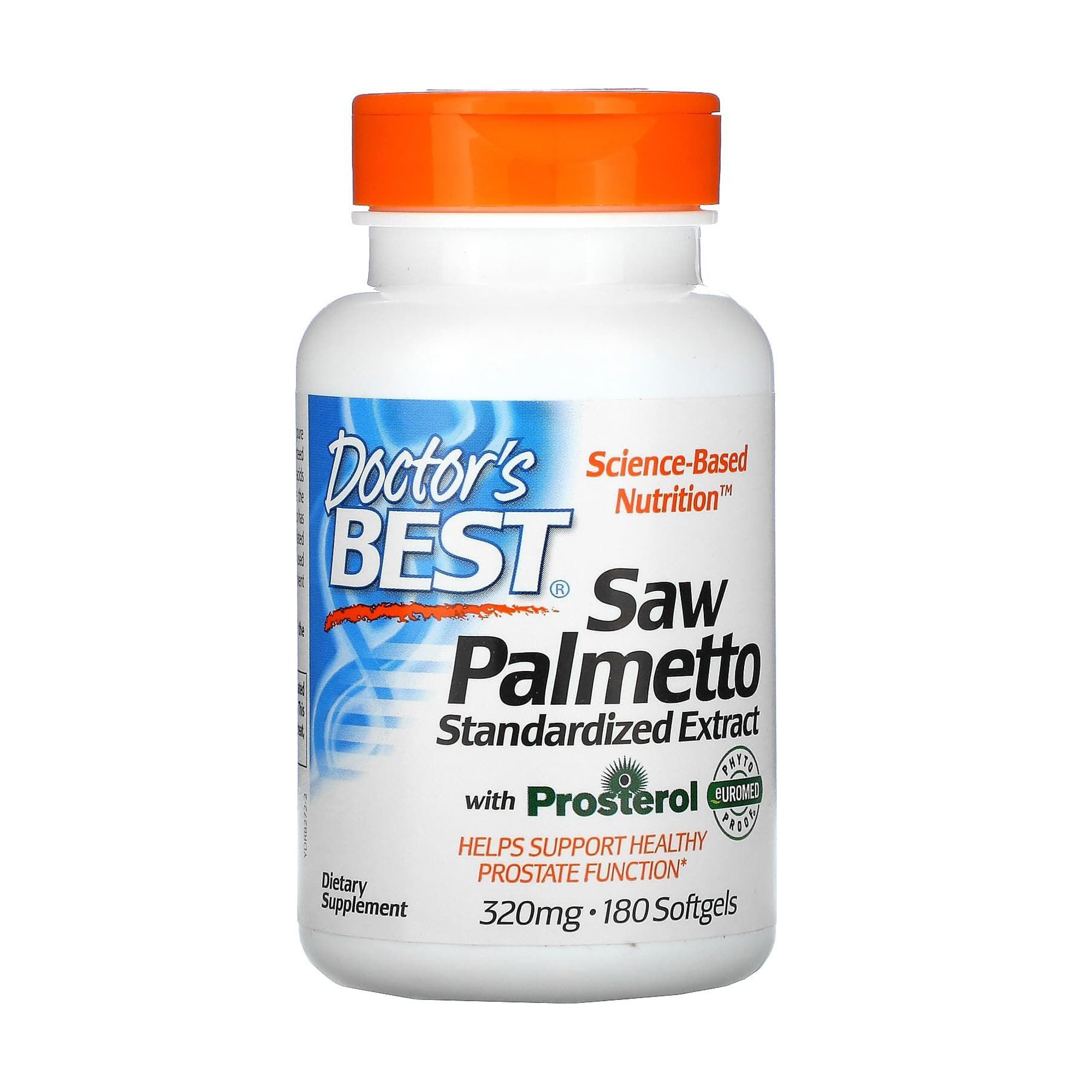 

Со Пальметто стандартизований екстракт Doctor's Best Saw Palmetto Standardized Extract 320 мг, 180 гелевих капсул