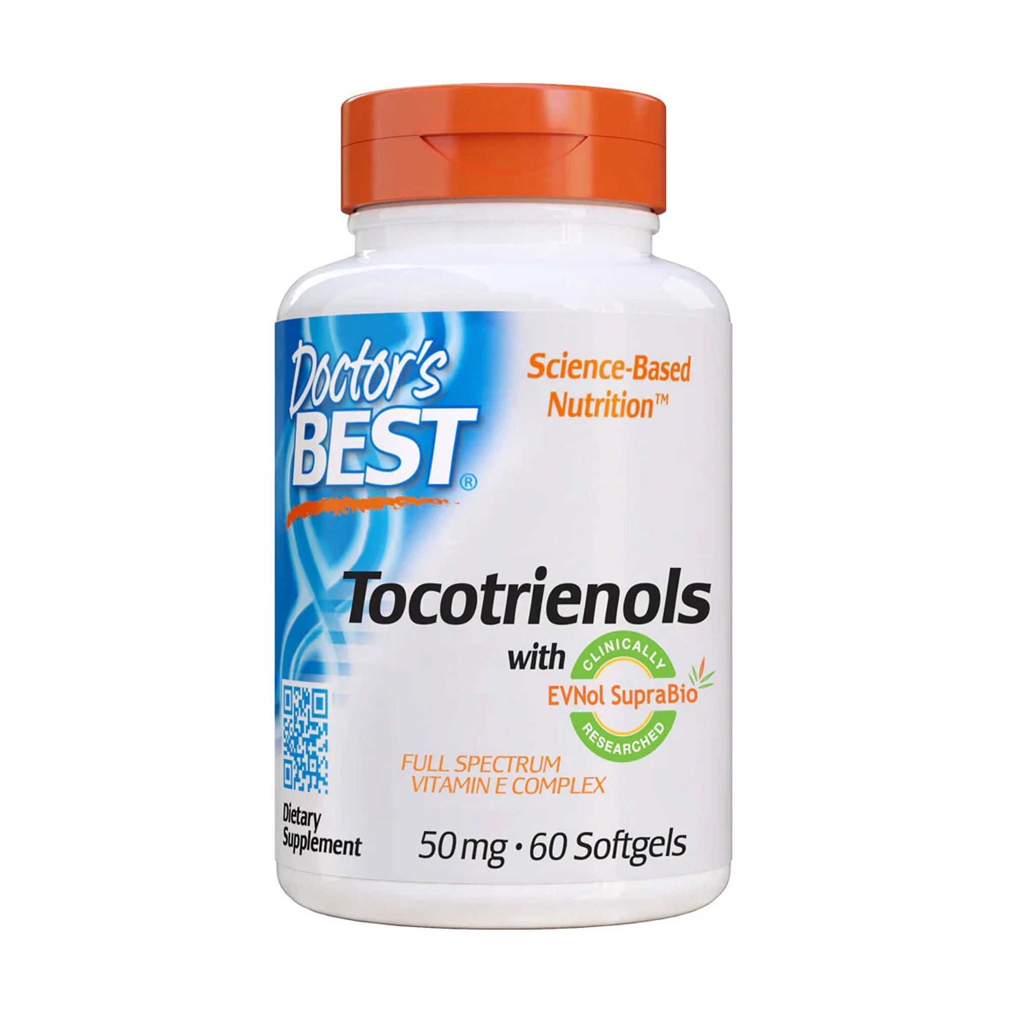 

Токотрієноли Doctor's Best Tocotrienols With EVNol SupraBio 50 мг, 60 гелевих капсул