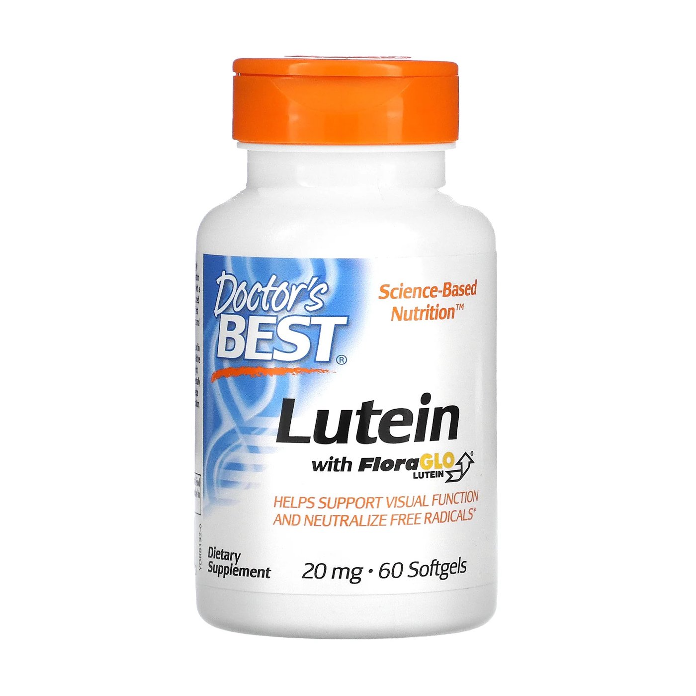 

Лютеїн Doctor's Best Lutein With Floraglo 20 мг, 60 гелевих капсул