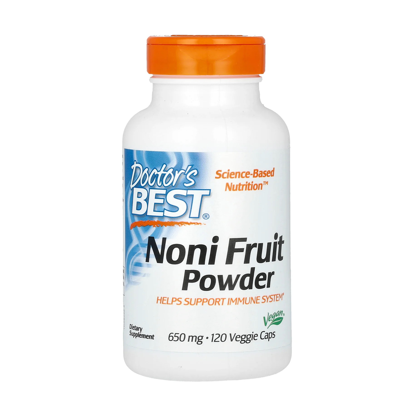 

Порошок ноні Doctor's Best Noni Fruit Powder 650 мг, 120 веганських капсул
