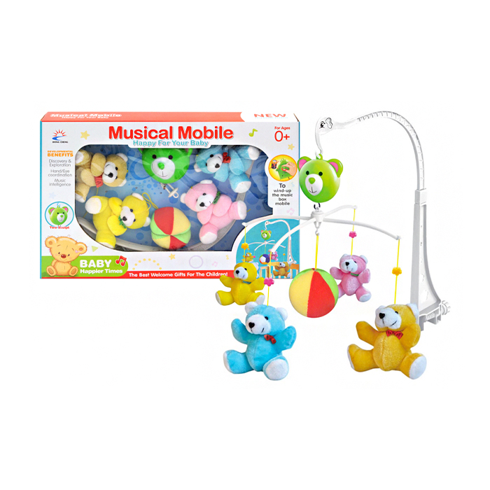 

Дитяча музична іграшка YG Toys Карусель Ведмедики, м'яка, в коробці, 40*5.3*26.5 см, з народження (699-8A)