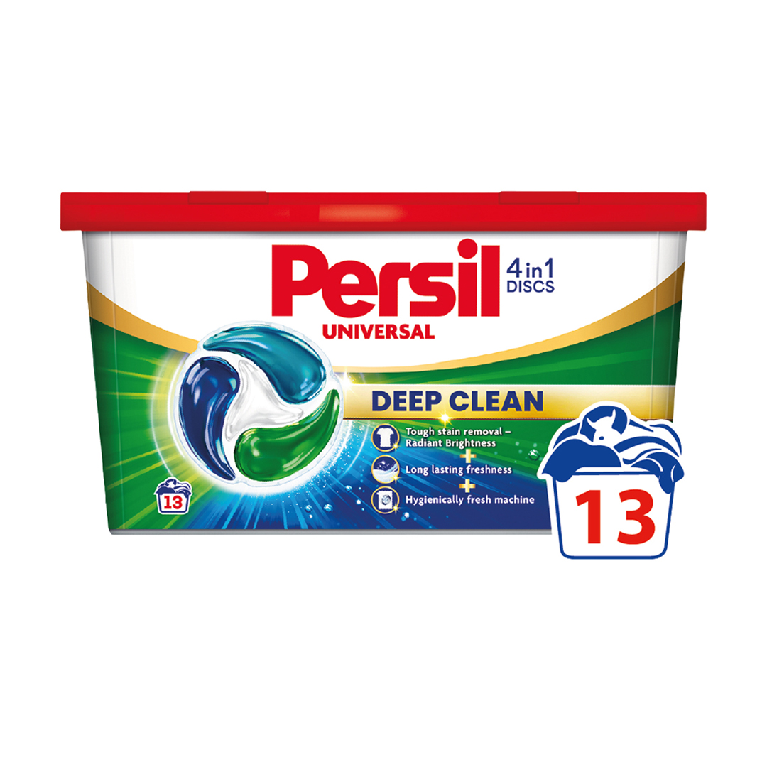 Диски для прання Persil Universal 4 in 1 Discs Deep Clean, 13 циклів прання, 13 шт