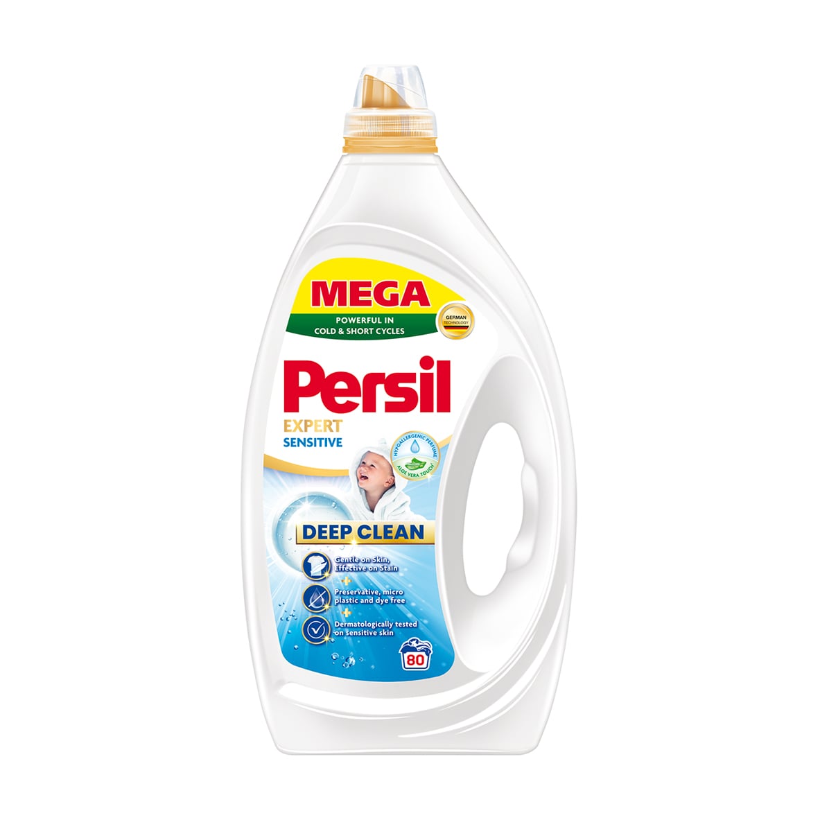 

Гель для прання Persil Expert Sensitive Deep Clean, 80 циклів прання, 3.6 л