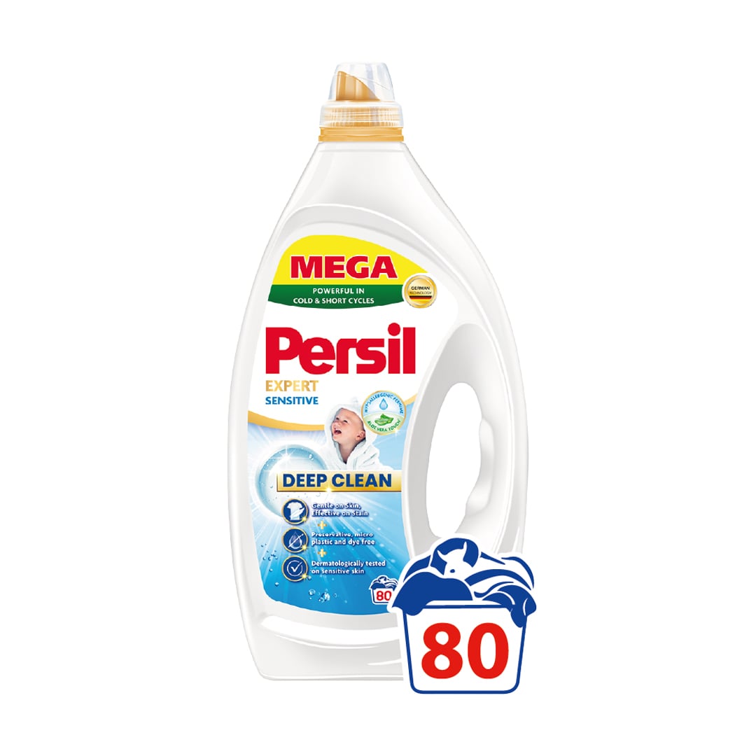 Гель для прання Persil Expert Sensitive Deep Clean, 80 циклів прання, 3.6 л