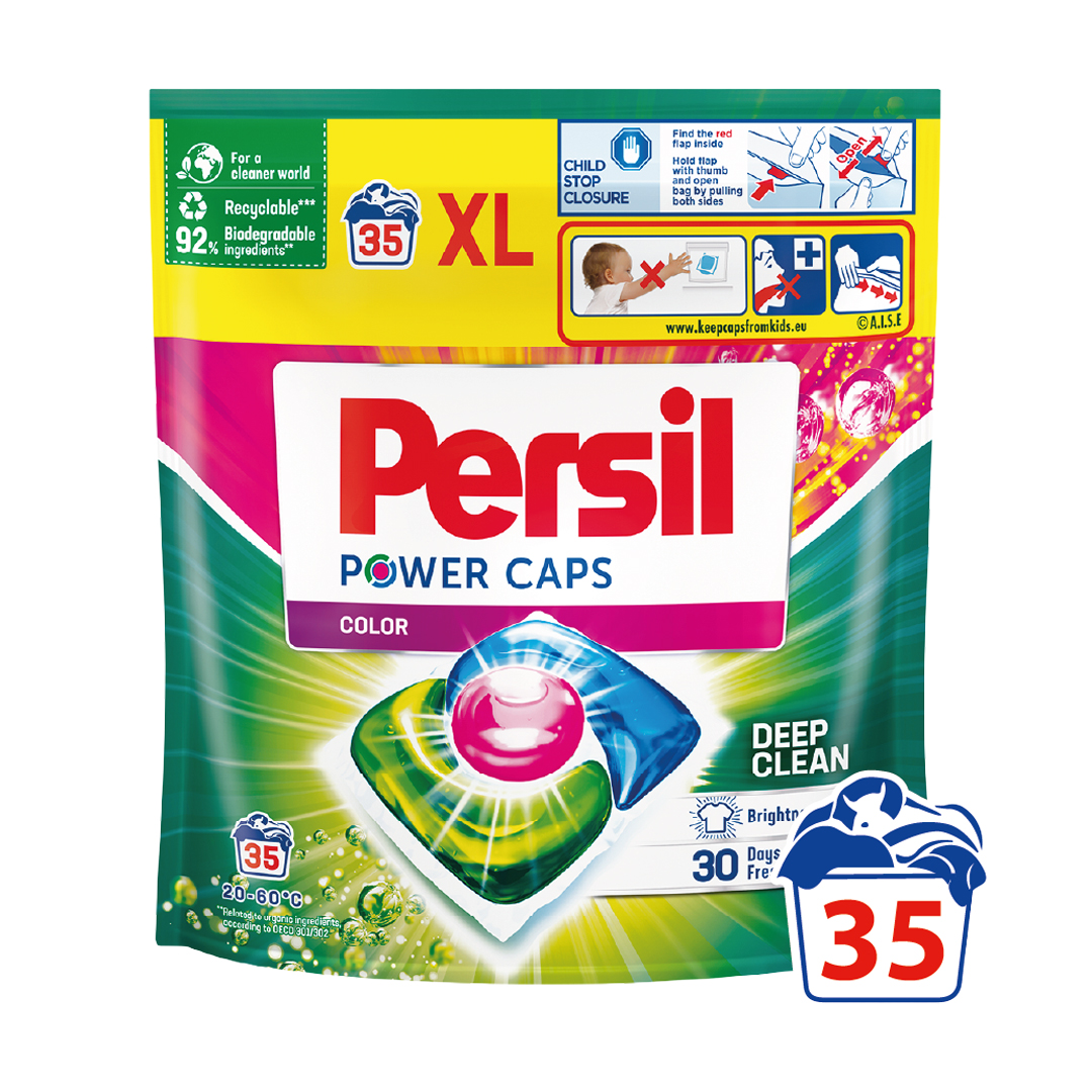 Капсули для прання Persil Power Caps Color Deep Clean, 35 циклів прання, 35 шт