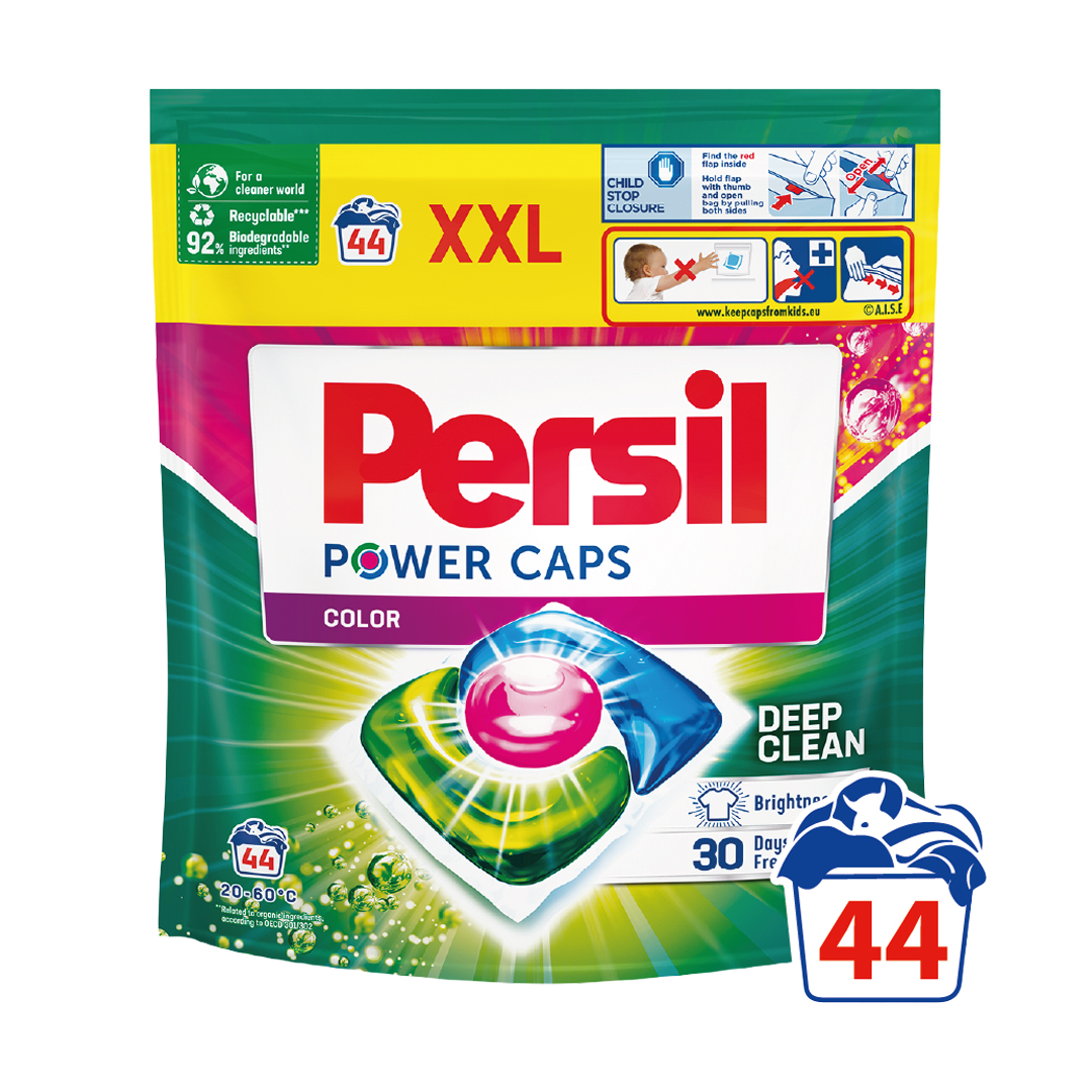 Капсули для прання Persil Power Caps Color Deep Clean, 44 цикли прання, 44 шт