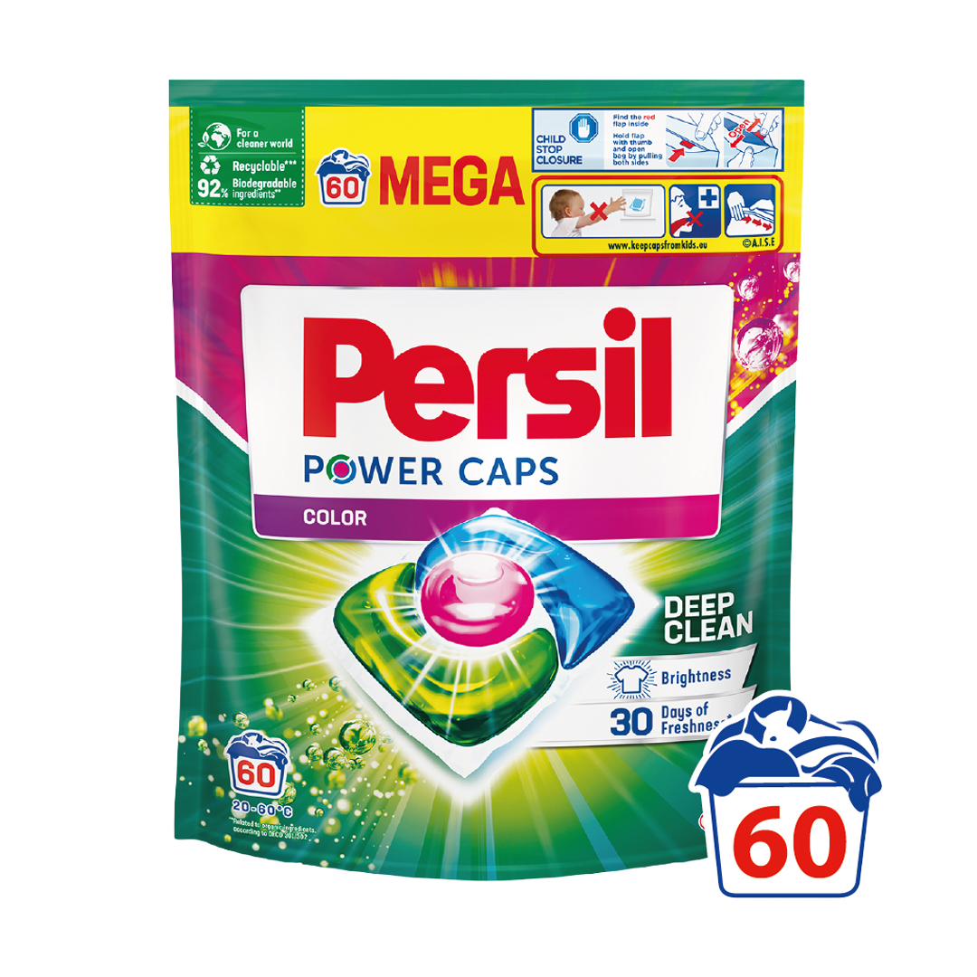 Капсули для прання Persil Power Caps Color Deep Clean, 60 циклів прання, 60 шт