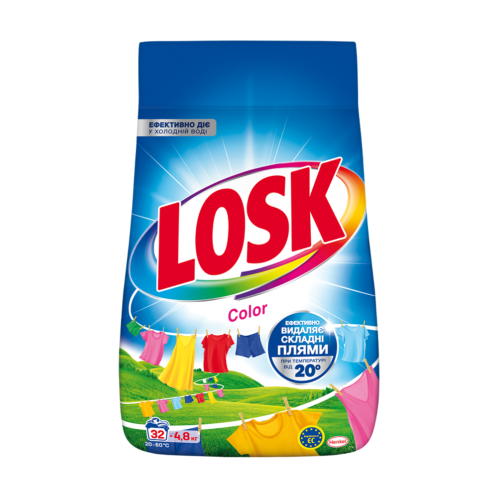 

Уцінка! Пральний порошок Losk Color автомат, 32 цикли прання, 4.8 кг