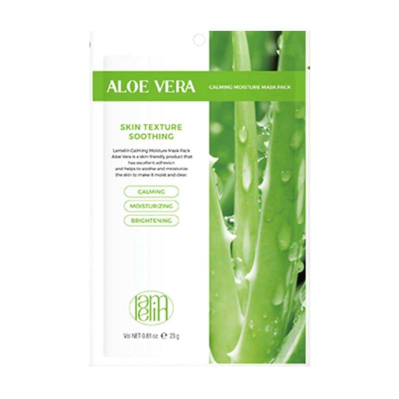

Уцінка! Тканинна маска для обличчя Lamelin Calming Moisture Mask Pack Aloe Vera, 23 г