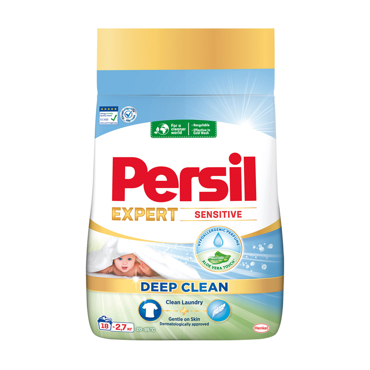 

Уцінка! Пральний порошок Persil Expert Sensitive Deep Clean, автомат, 18 циклів прання, 2.7 кг