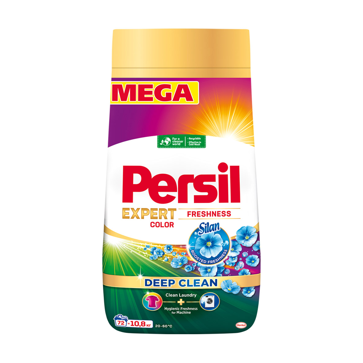 

Уцінка! Пральний порошок Persil Expert Color Deep Clean Свіжість від сілан, автомат, 72 цикли прання, 10.8 кг