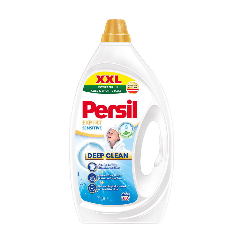 

Гель для прання Persil Expert Sensitive Deep Clean, 60 циклів прання, 2.7 л