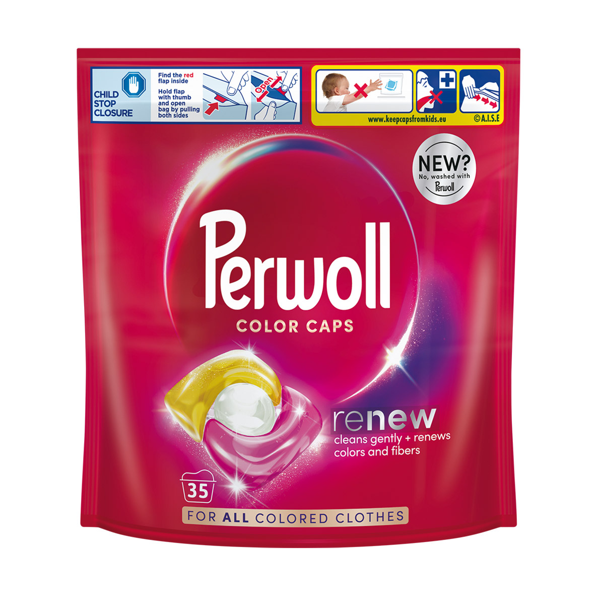 

Уцінка! Капсули для прання Perwoll Renew Color для кольорових речей, 35 циклів прання, 35 шт