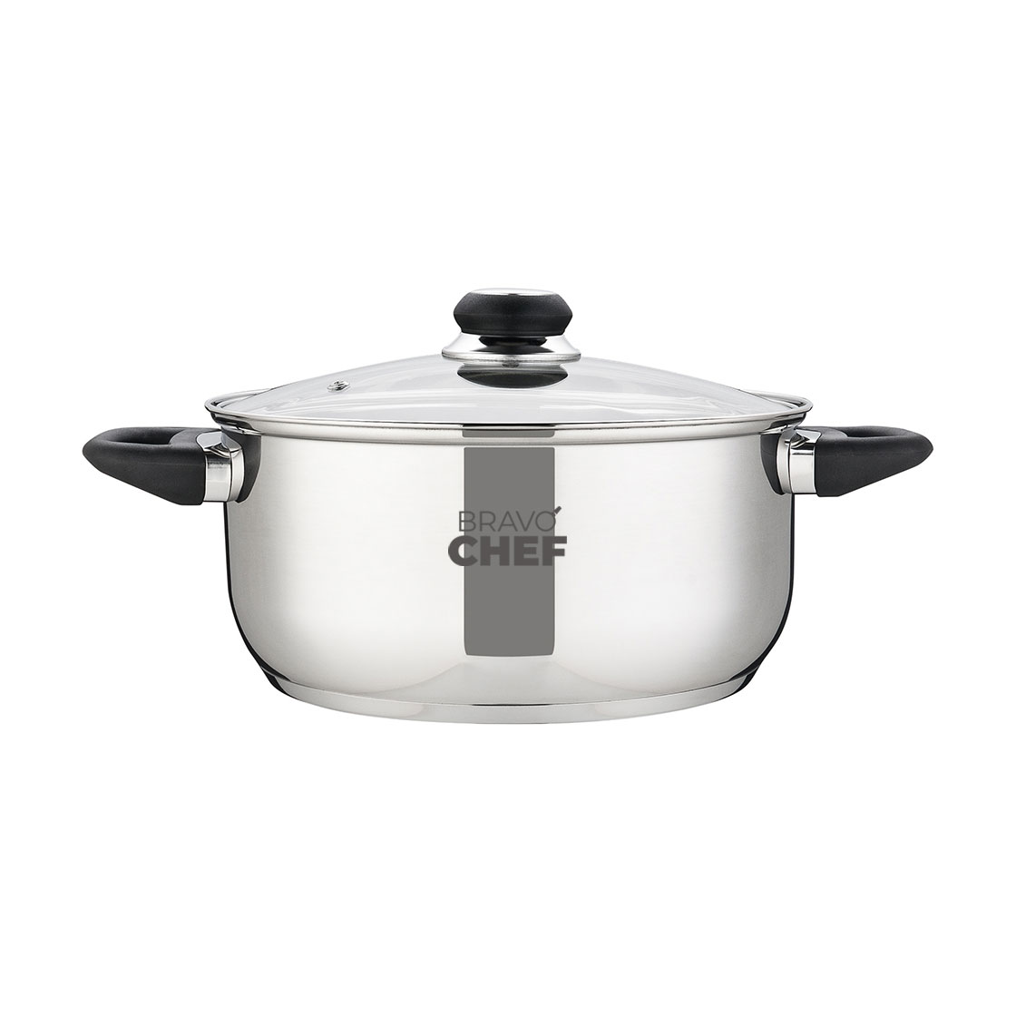 

Каструля BRAVO CHEF L'Appetit з кришкою та бакелітовими ручками, 22 см, 3.8 л (BC-2003-22)