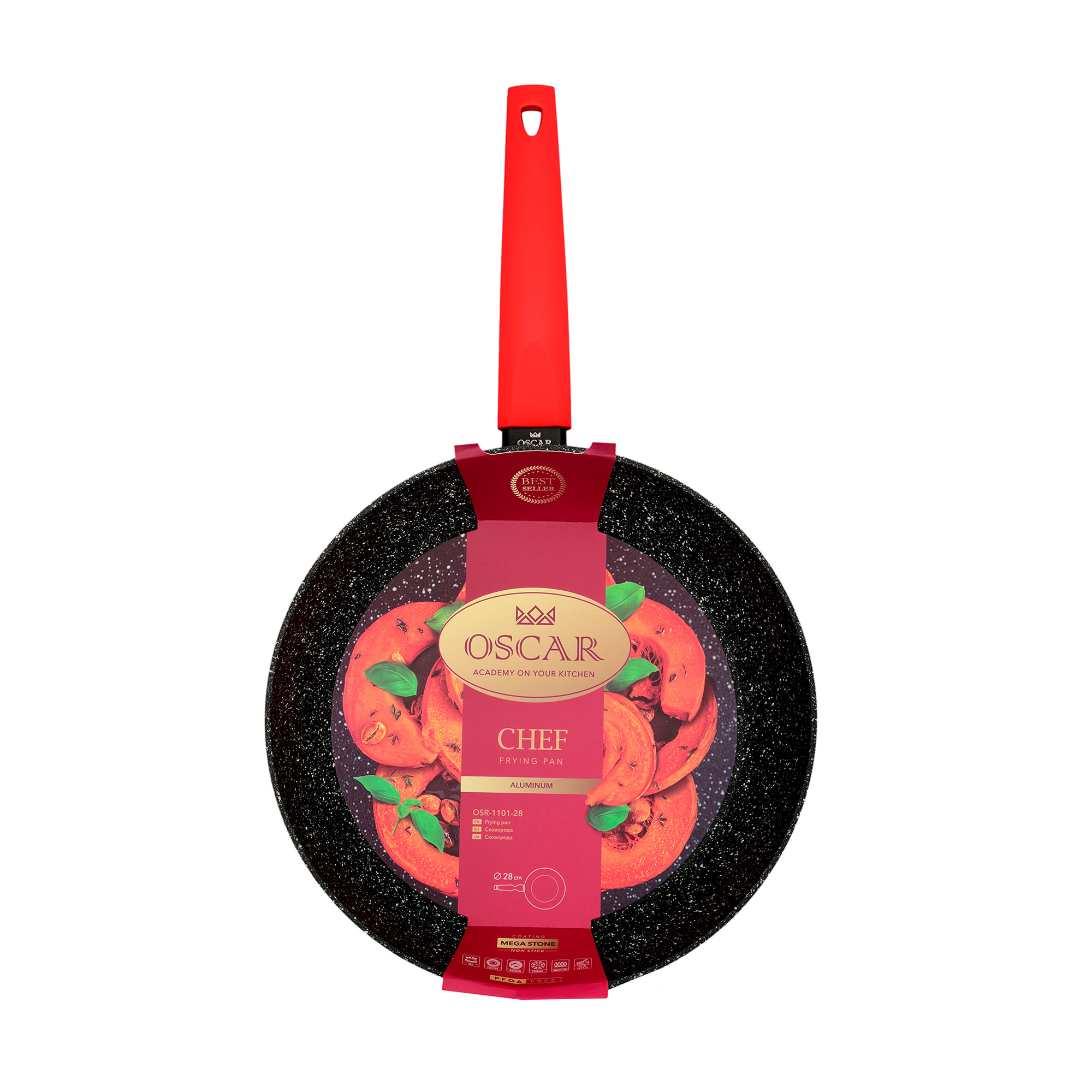 

Сковорода Oscar Chef без кришки, 28 см (OSR-1101-28)