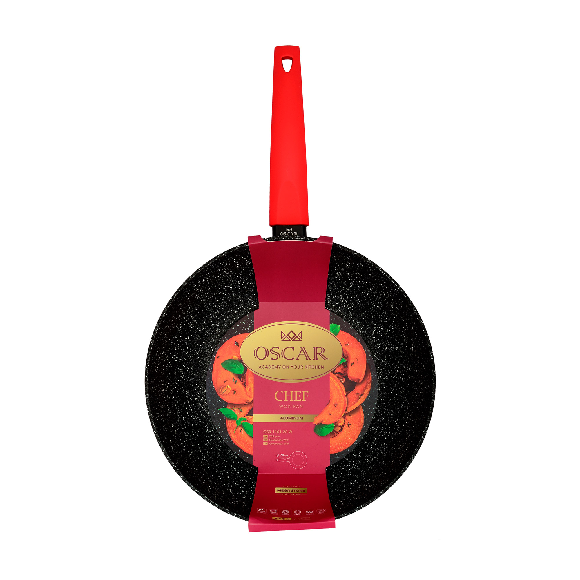 

Сковорода-вок Oscar Chef без кришки, 28 см (OSR-1101-28 w)