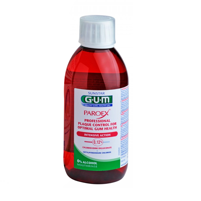 

Ополіскувач для ротової порожнини GUM Paroex Mouthwash з хлоргексидином 0.12%, 300 мл